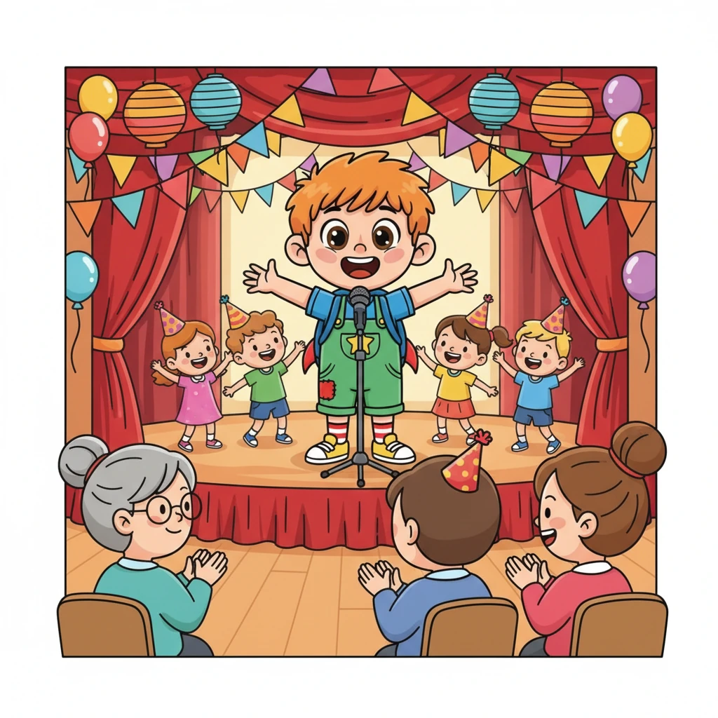 Праздник начался! Дети пели песенки и танцевали, а мамы и бабушки аплодировали. Скоро наступила очередь Артемки. Он должен был рассказать маленькое стихотворение для своих любимых мамы и бабушки.