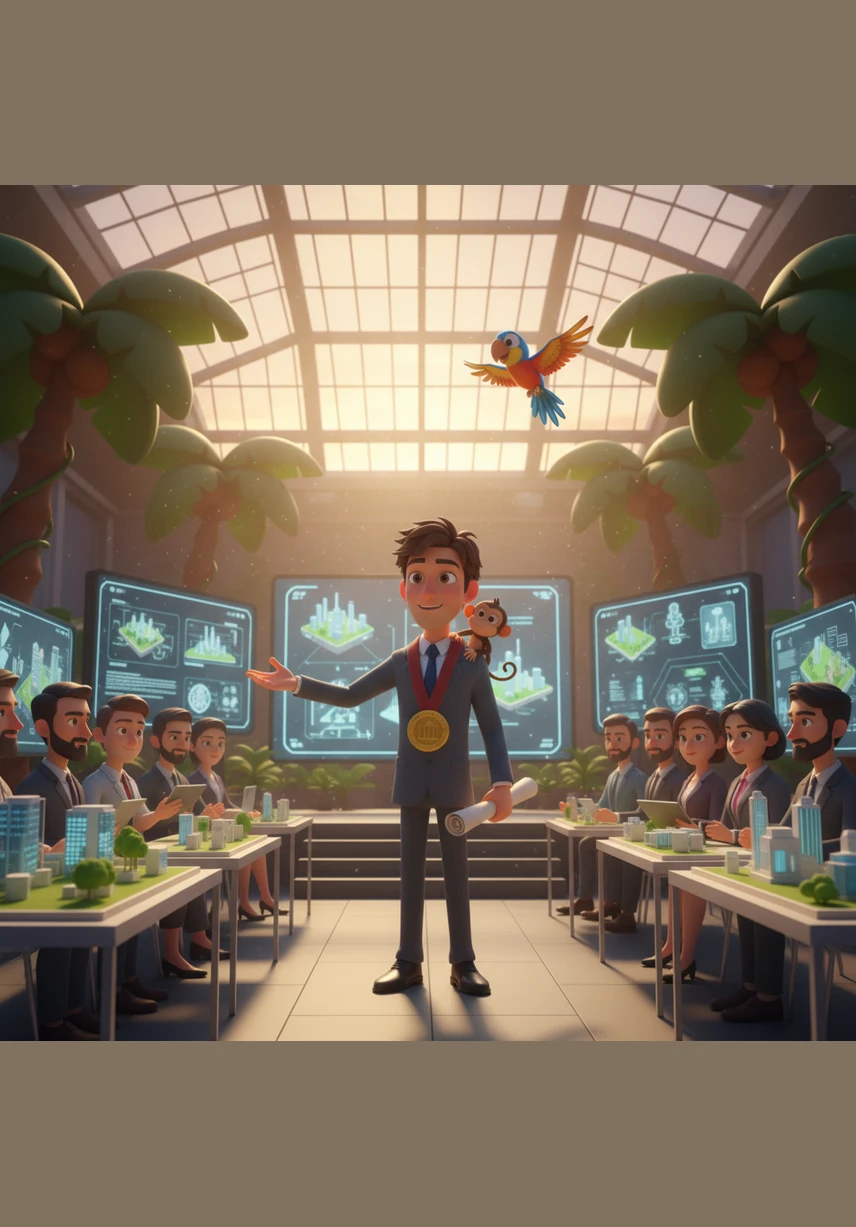When the city’s annual design exhibition arrived, Marco’s stolen concepts won the top prize, earning him a gold medal and a prestigious promotion. He stood on the stage with a smug smile, convinced that effort was for those who weren't smart enough to find a shortcut.