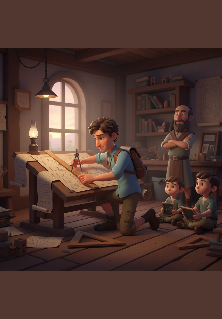 Every morning, Marco woke up before dawn to practice the simple skills and mathematical formulas he had once mocked. His hands grew calloused and his mind grew tired, but for the first time in his life, he actually understood the logic behind every line he drew.