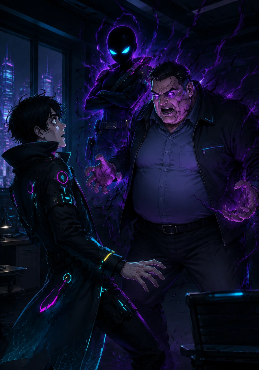 One evening, as Fowler attempts to confess his fears to Ausable, the lights suddenly flicker and die, plunging the room into icy darkness. Fowler’s body stiffens and his voice changes into a harsh, guttural rasp as Max’s vengeful spirit takes full control of his mind.