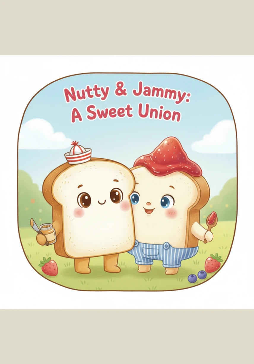 With a soft press, Nutty and Jammy finally met in a sweet and salty embrace. Their flavors swirled together perfectly, creating a bond that was stronger than anything they had ever known.