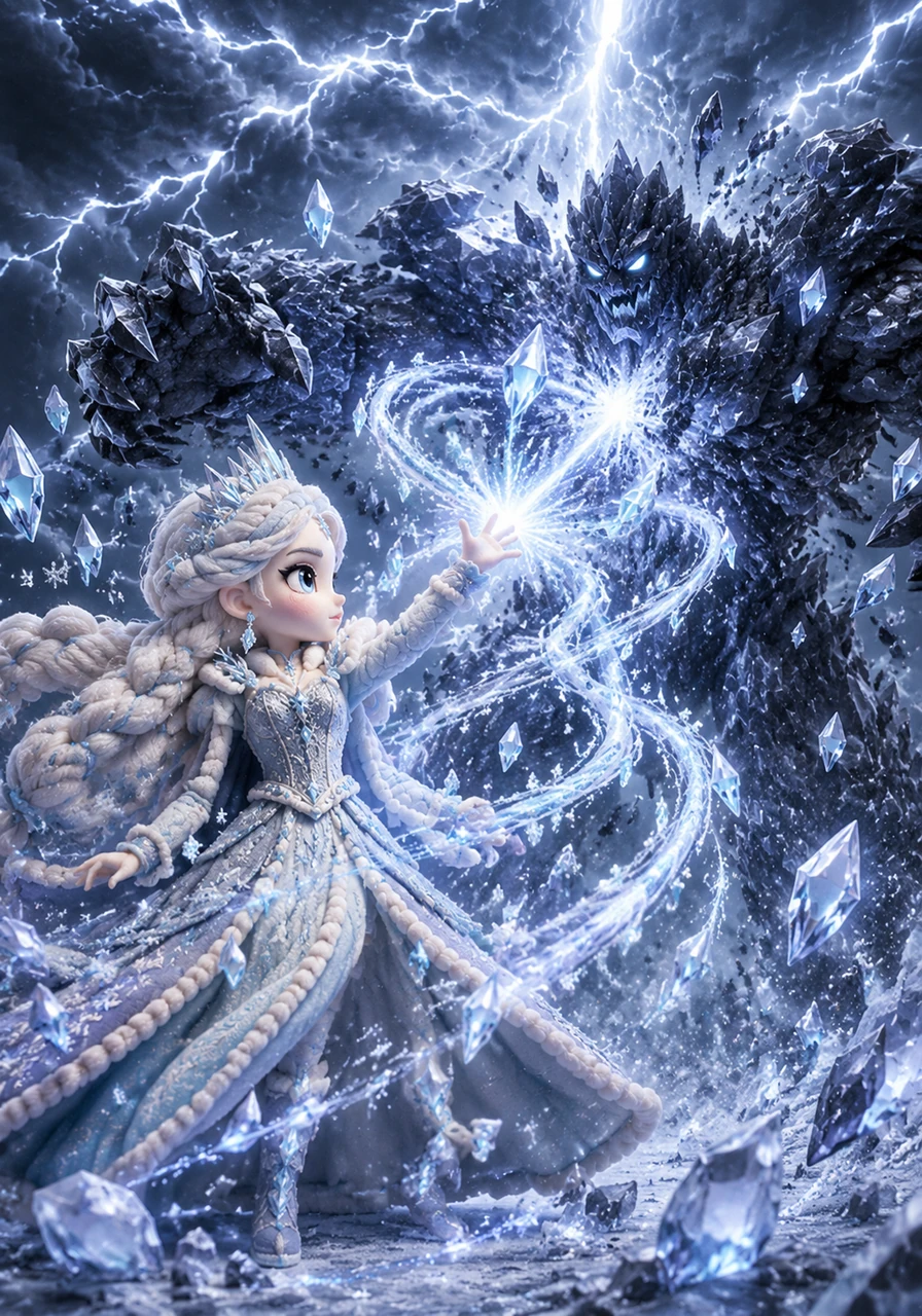 اندلعت المعركة الكبرى وانشقت السماء ببرق جليدي ساطع، حيث جمعت ريما كل قوتها وألمها وسنوات عزلتها لتطلق أعظم عاصفة في التاريخ، محطمة الجليد الأسود ومنهية وجود الظلام.