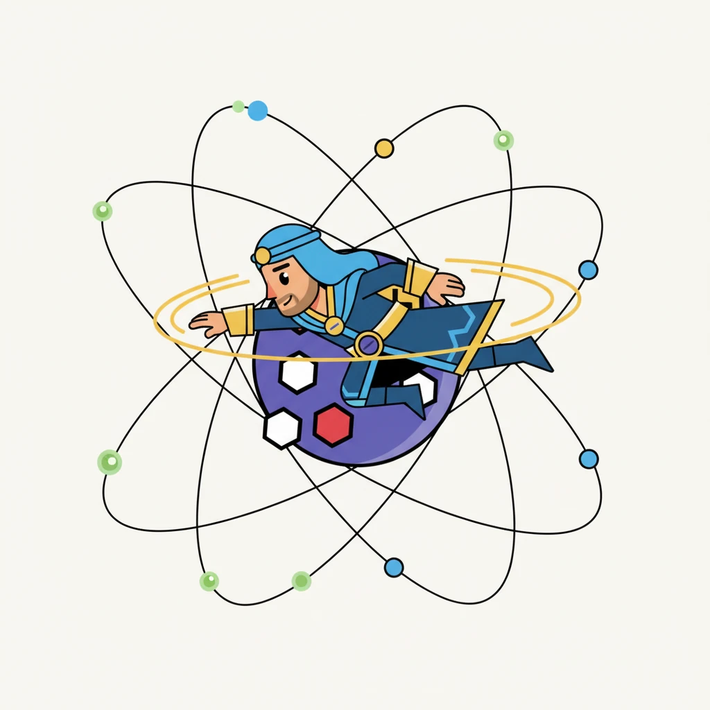 في يوم من الأيام، قرر إيليا أن يغامر ويذهب في رحلة نحو قلب الذرة. بدأ بالتحليق برشاقة، تاركاً مداره الخارجي المعتاد. كانت الذرة تبدو ككونٍ واسعٍ مليء بالفراغات والمسارات الغامضة.