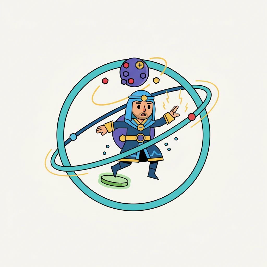 بعد استكشاف النواة، بدأ إيليا يتساءل: كيف يمكنني الانتقال بين المدارات المختلفة حول النواة؟ كان يعلم أن الإلكترونات لا تبقى في مكان واحد، بل تتحرك وتتغير مواقعها. رغب في تجربة هذه القفزات الغامضة.