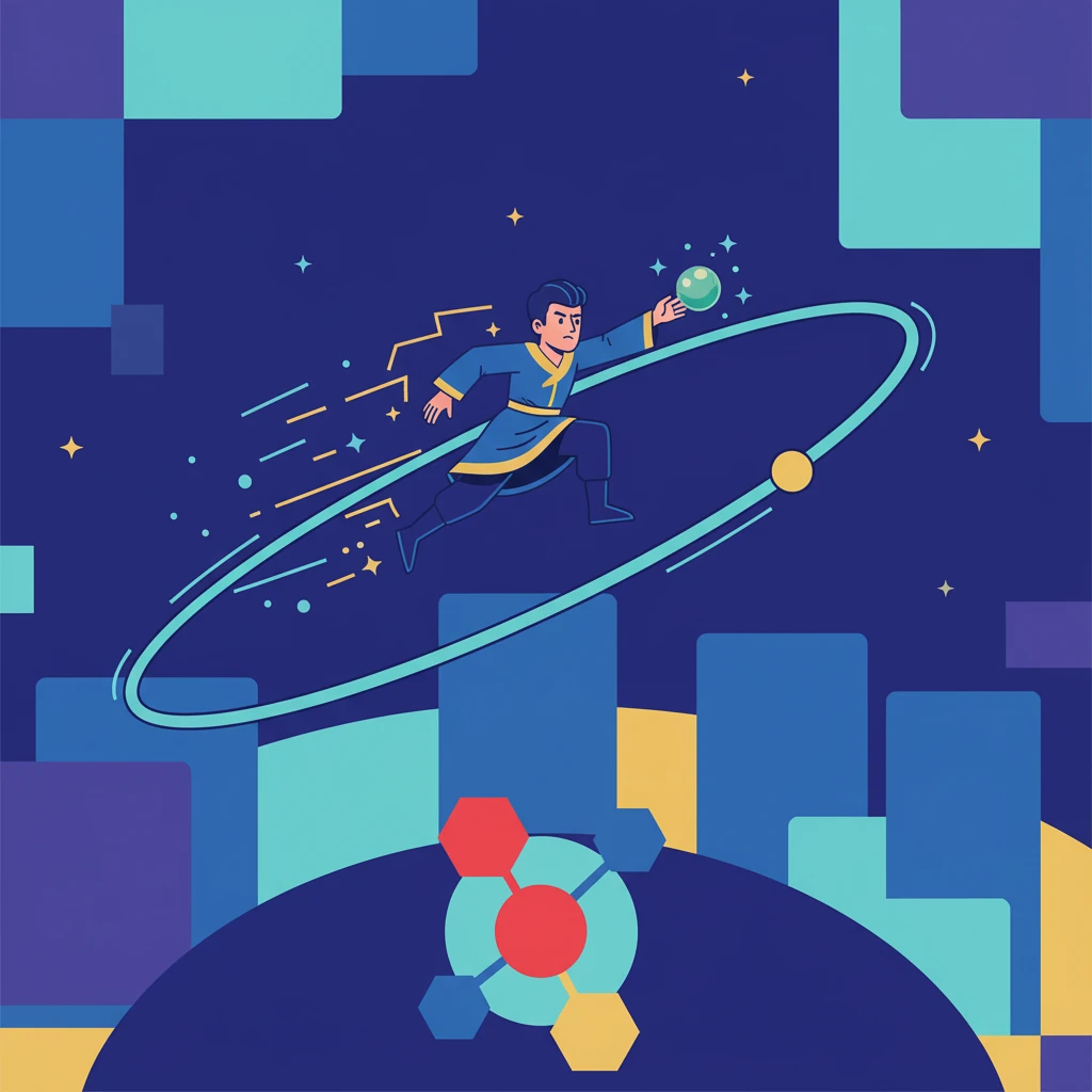 قرر إيليا أن يجرب ذلك بنفسه. عندما مر بجانبه وميض طاقة صغير، التقطه بسرعة. شعر بطاقة جديدة تملأه، وفجأة، قفز إلى مدار أبعد عن النواة. كان المشهد من المدار الجديد مختلفاً تماماً وأكثر اتساعاً.