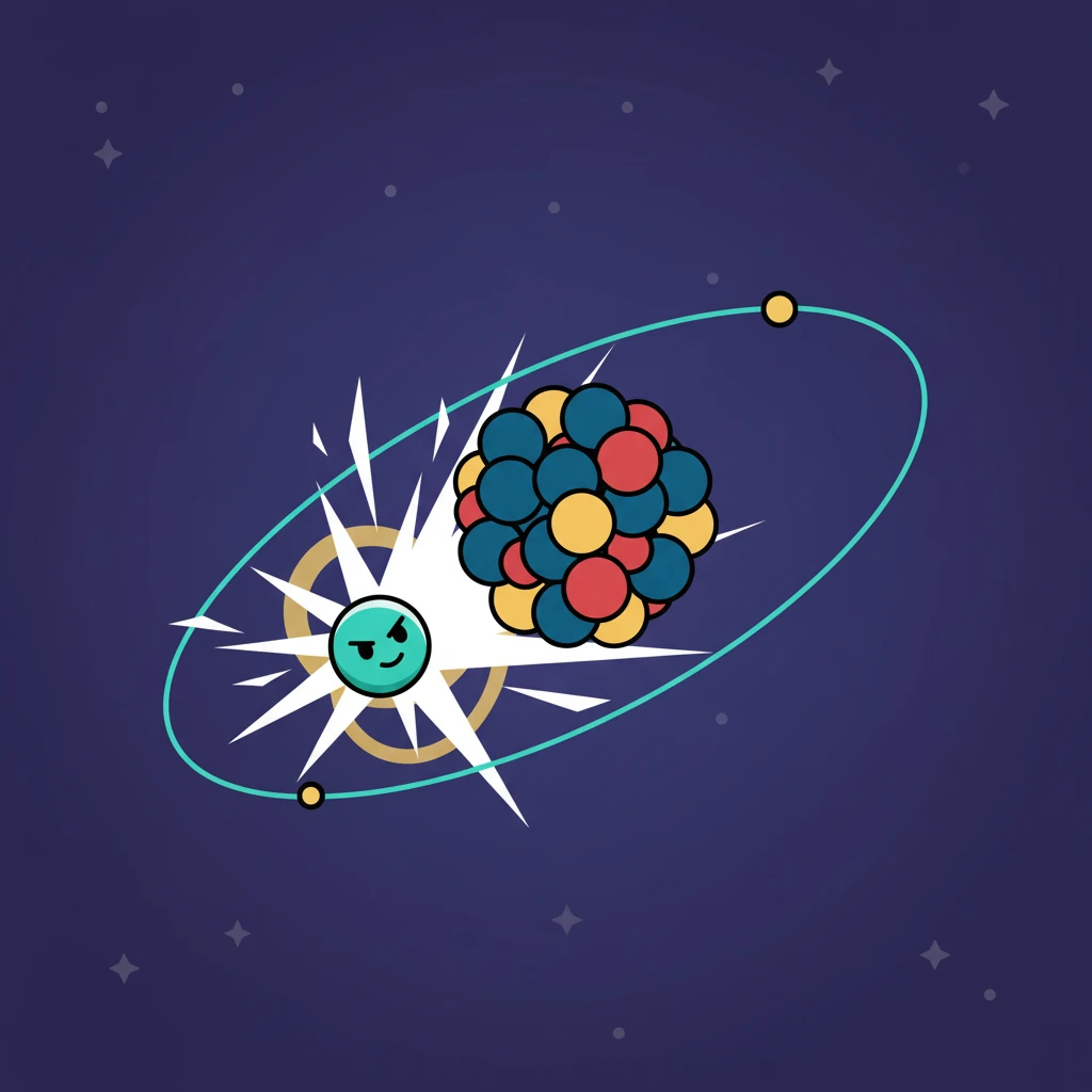 بعد فترة، أطلق إيليا الطاقة التي امتصها على شكل وميض ضوئي آخر. عاد إلى مداره الأصلي، مستقراً مرة أخرى. استمر إيليا في دورانه حول النواة، سعيداً باكتشافاته، ومستعداً لمغامرات جديدة في عالم الذرة المدهش.