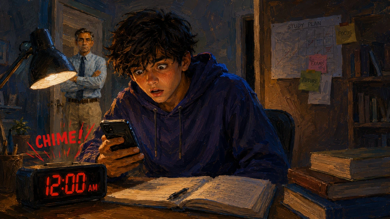 Suddenly, a sharp chime broke his intense concentration. He glanced down at his phone resting on the desk, and his heart skipped a beat as his stomach