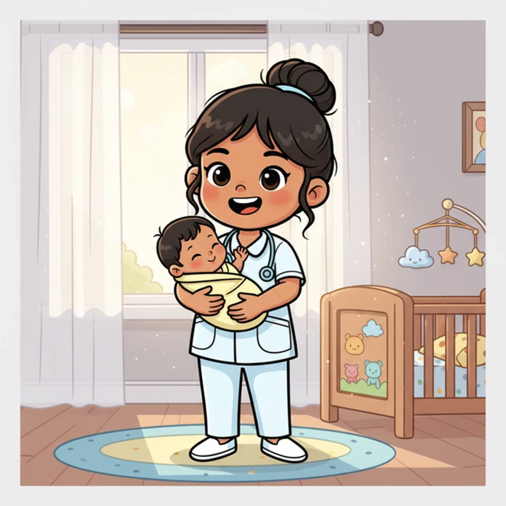 Cherie's heart swells with joy as she cradles her adorable baby daughter, Luna, wrapped snugly in a soft blanket. Her little one's tiny fingers grasp Cherie's, filling her world with immense love and happiness. Motherhood brings a new, precious chapter.