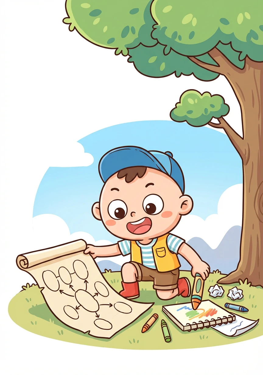 小奇探发现了一张神秘的地图，上面画着有理数的思维导图，他开始尝试绘制它。