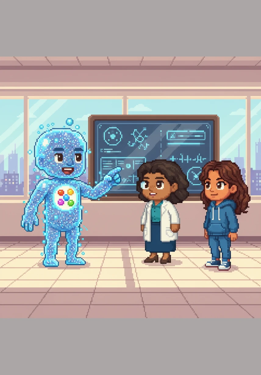 Zig points to his nucleus and explains that the number of protons he carries is like a unique identity card. This Atomic Number tells the universe exactly which element he is, serving as a distinct fingerprint for every atom in existence.