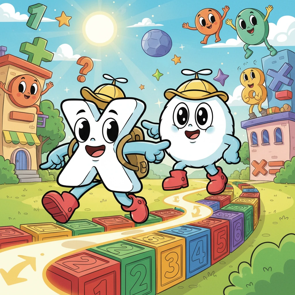 X’s Adventure in Number Town - Educational stories