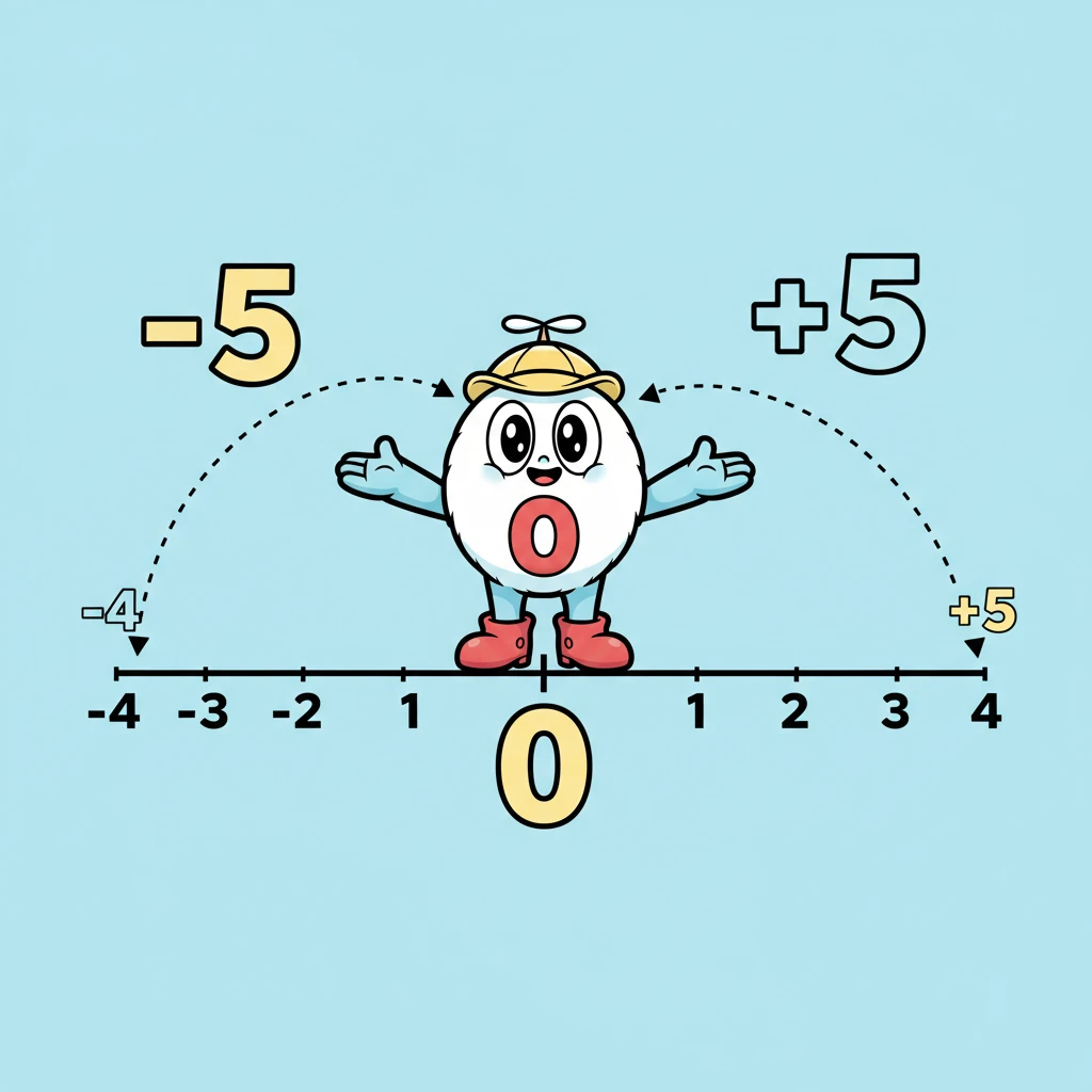 Zero explained, "Absolute value only cares about how far you are, not the direction you travel. It doesn't matter if you go left or right, only that you are 5 units away from me." Zero gestured widely, showing the vast possibilities along the number line.