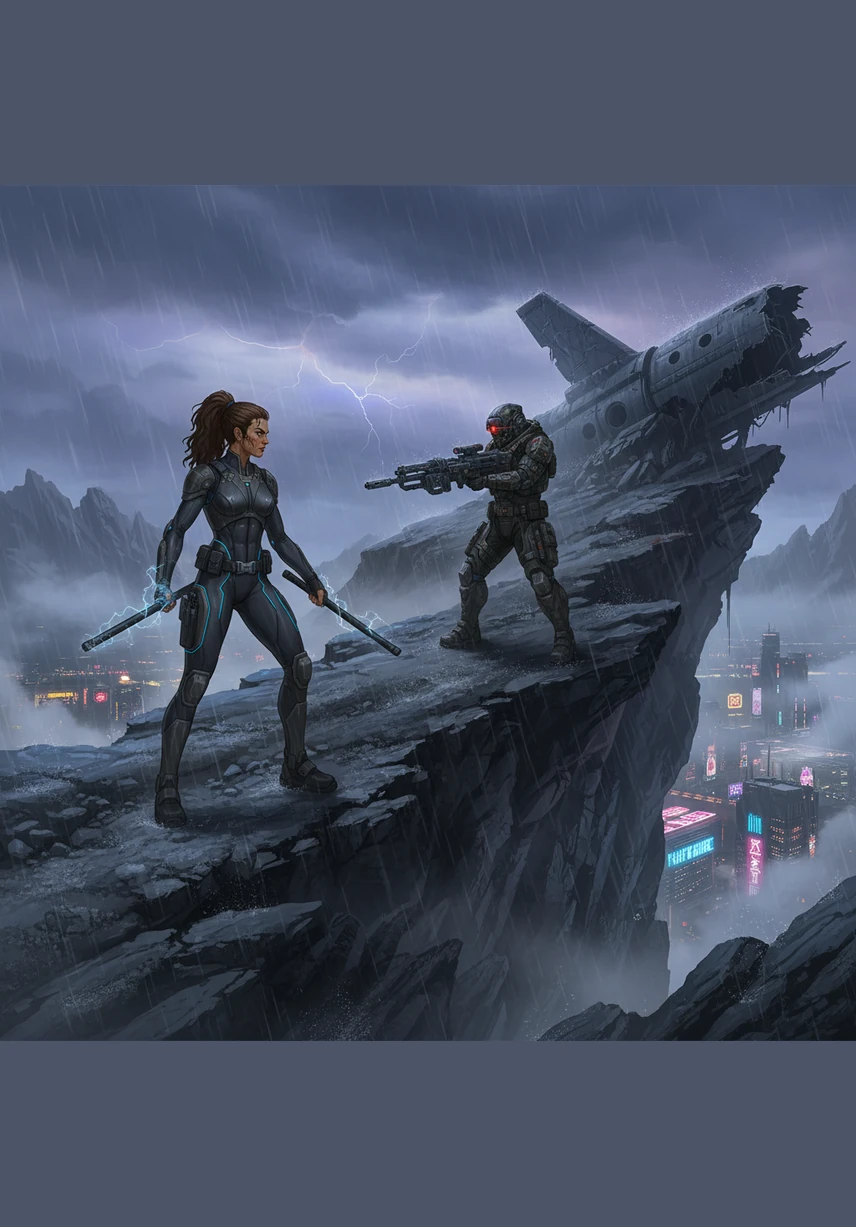 After the storm clears, Maya spots movement on a high ridge—a pack of mountain wolves watching her with golden, curious eyes. She stands her ground, making herself appear large and showing no fear until the predators eventually turn away into the mist. The encounter leaves her heart racing, a stark reminder that she is a guest in a dangerous kingdom.