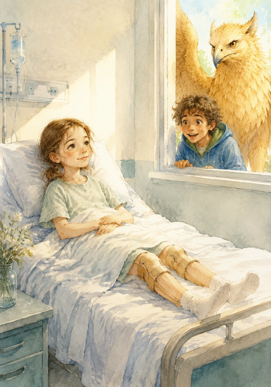 Virginia riposa nel suo letto d'ospedale, guardando le pareti bianche che sembrano un po' troppo silenziose. Nonostante la stanchezza che le appesantisce le gambe, il suo cuore batte forte di sogni e i suoi occhi brillano di una luce segreta e vivace.