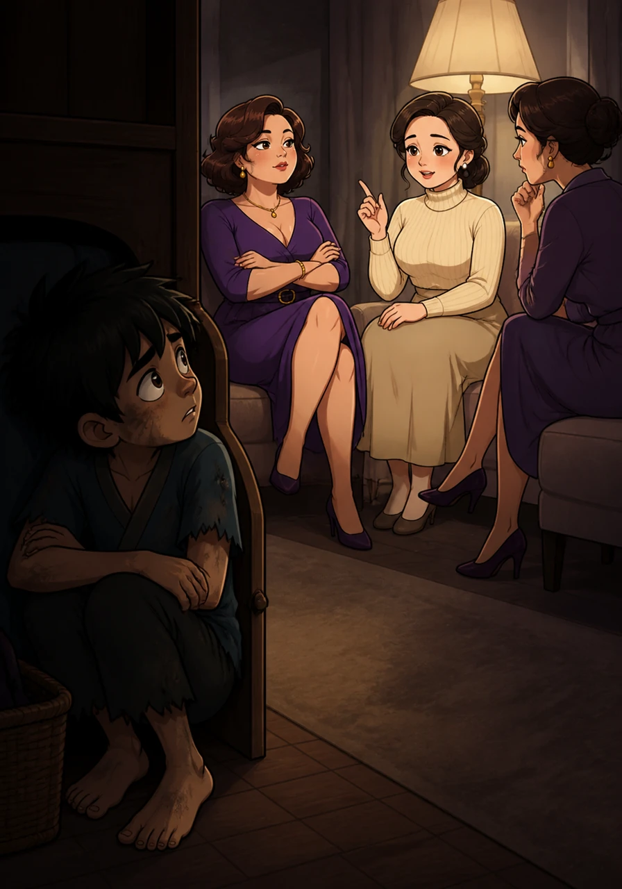 这群女性展现出了极强的掌控欲，她们在私密的对话中流露出对他人的评判与教导，林远在黑暗中默默聆听，仿佛自己也是被她们言语洗礼的一员。