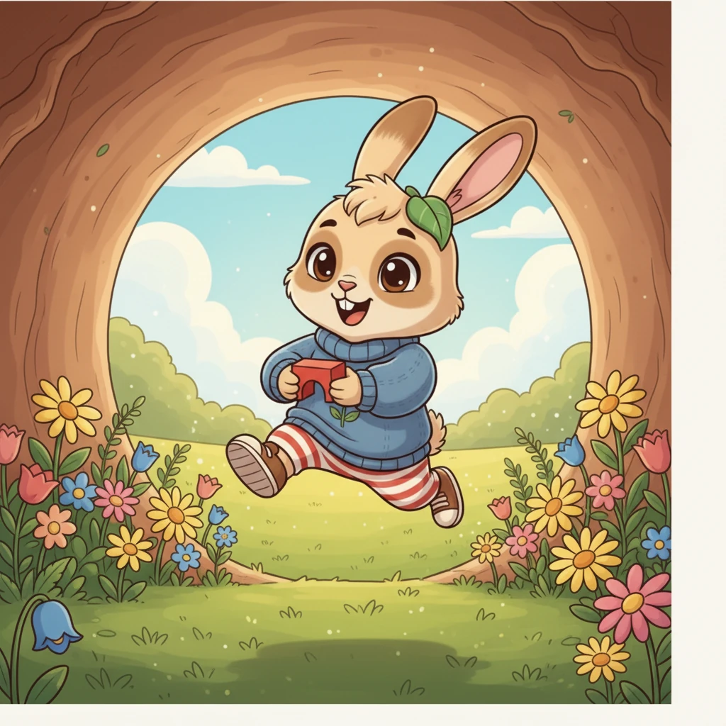 Pip, now a confident young bunny, stood tall and proud. Her burrow was sparkling clean, and she knew she could take care of herself. She was ready for any adventure, knowing she was a capable and independent bunny, with or without her family's help.