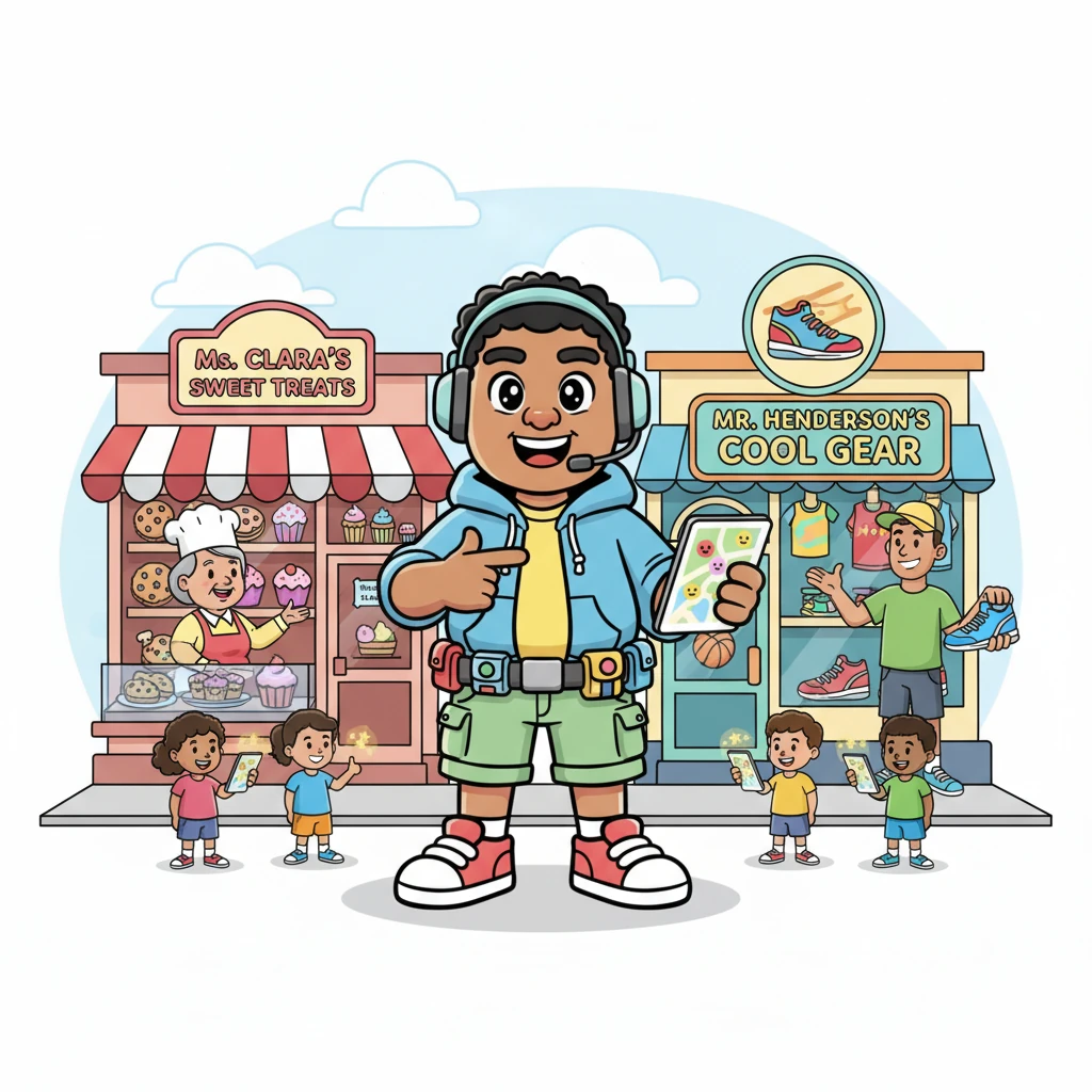 Players started earning 'PlayPoints' for their sportsmanship and for helping keep the court tidy. Leo proudly showed how these points could be exchanged for yummy snacks at Ms. Clara's bakery or cool new gear at Mr. Henderson's shop. It made playing even more rewarding!