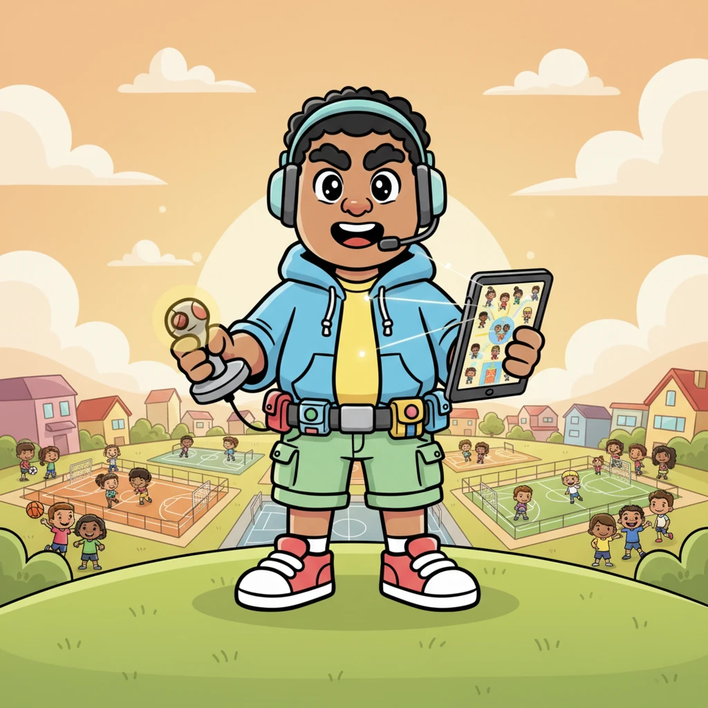 Leo's 'PlayPal' idea grew, spreading like wildfire! Other neighborhoods heard about the lively court and wanted their own. More courts were added to the 'PlayPal' map, each one buzzing with happy players and new friendships.