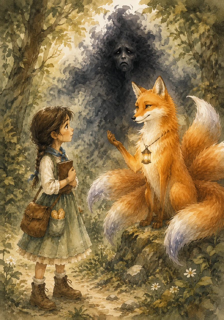 A rustle in the leaves revealed a beautiful fox named Fenwick, the Keeper of Lost Light, who carried a tiny lantern around his neck. He told Mira that a dark shadow was stealing the forest’s joy and that only a brave, kind-hearted child could help him find the ancient light needed to save their home.