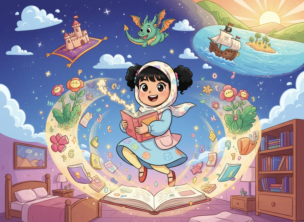 مغامرة لينا مع الكتب - educational