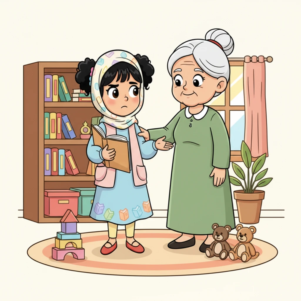 أخذت لينا الكتاب بتردد. "ولكن يا جدتي، أنا أفضل اللعب بالدمى أو الرسم"، قالت لينا بينما كانت تقلب صفحاته بسرعة. لم تكن متأكدة من أن مجرد كتاب يمكن أن يكون ممتعًا.