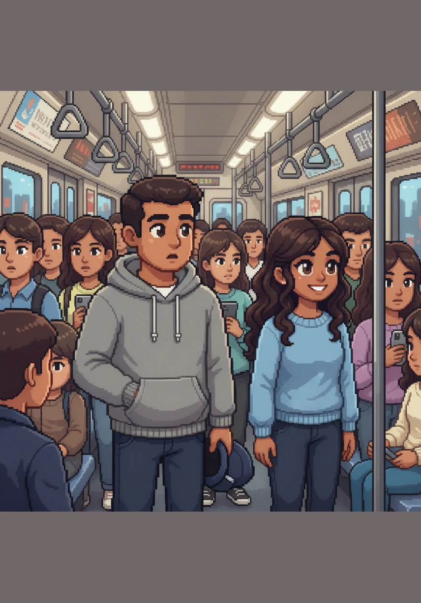 Amidst the bustling crowd of the morning metro, Arjun’s gaze is suddenly captured by a girl with a radiant smile and a grace that stands out from everyone else. For a brief moment, the noise of the train fades away as he feels a spark of longing he hasn't allowed himself to feel in years.