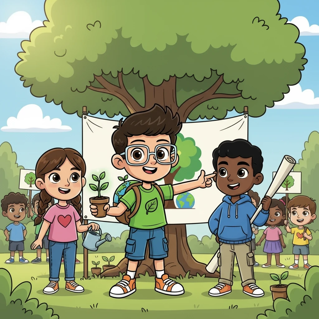 Fueled by a sense of responsibility, Hamad decided to take action. He gathered his friends, Noor and Tameem, and together they formed "Green Vision Qatar." They launched the #QatarGoesGreen campaign, hoping to awaken their community to the environmental challenges.