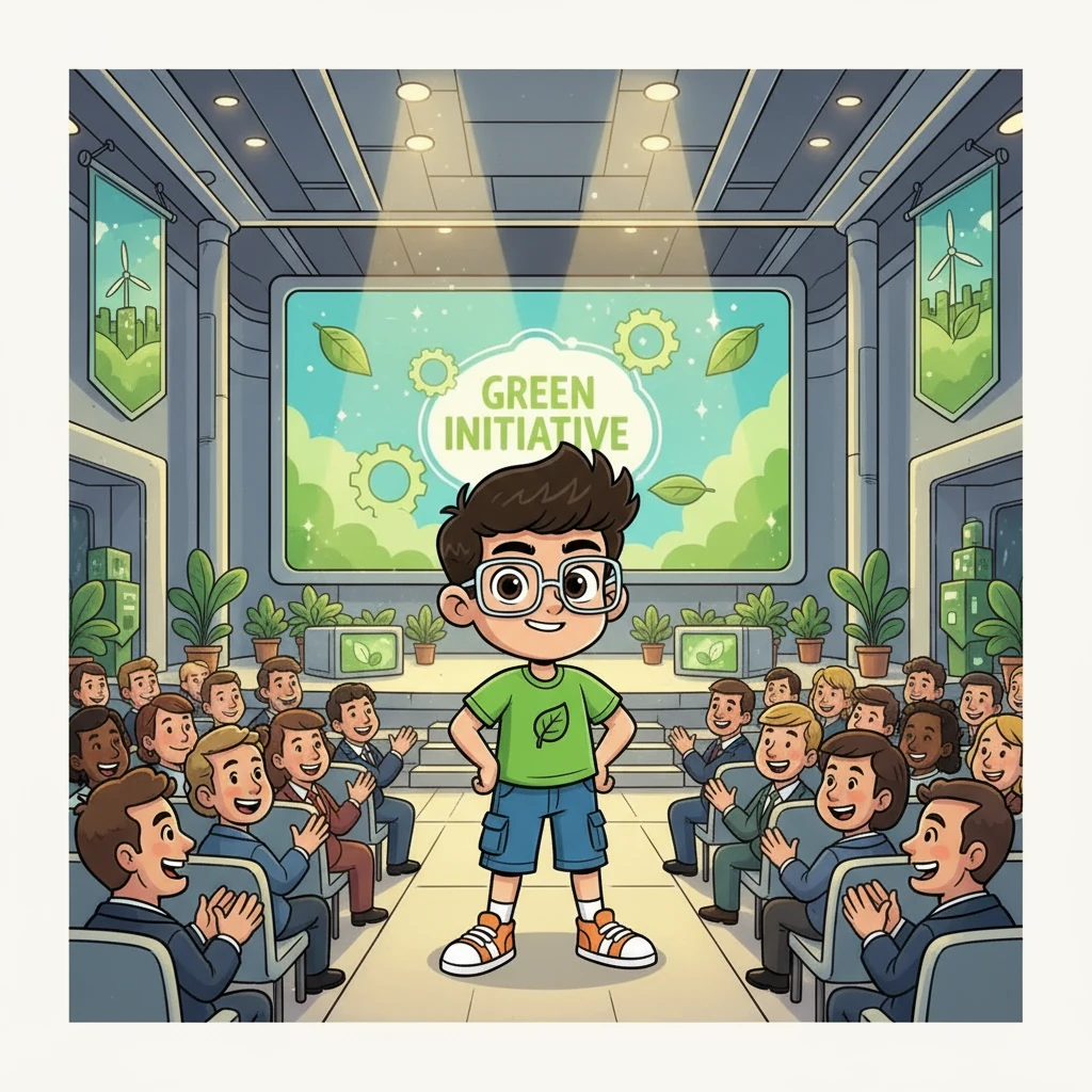 Inspired by the public outcry and the government's new "Green Initiative," Mr. Jassim Alayed reconsidered. He announced a pilot program to modernize his factory, inviting "Green Vision Qatar" to be youth consultants. Hamad was then invited to an international environmental summit.