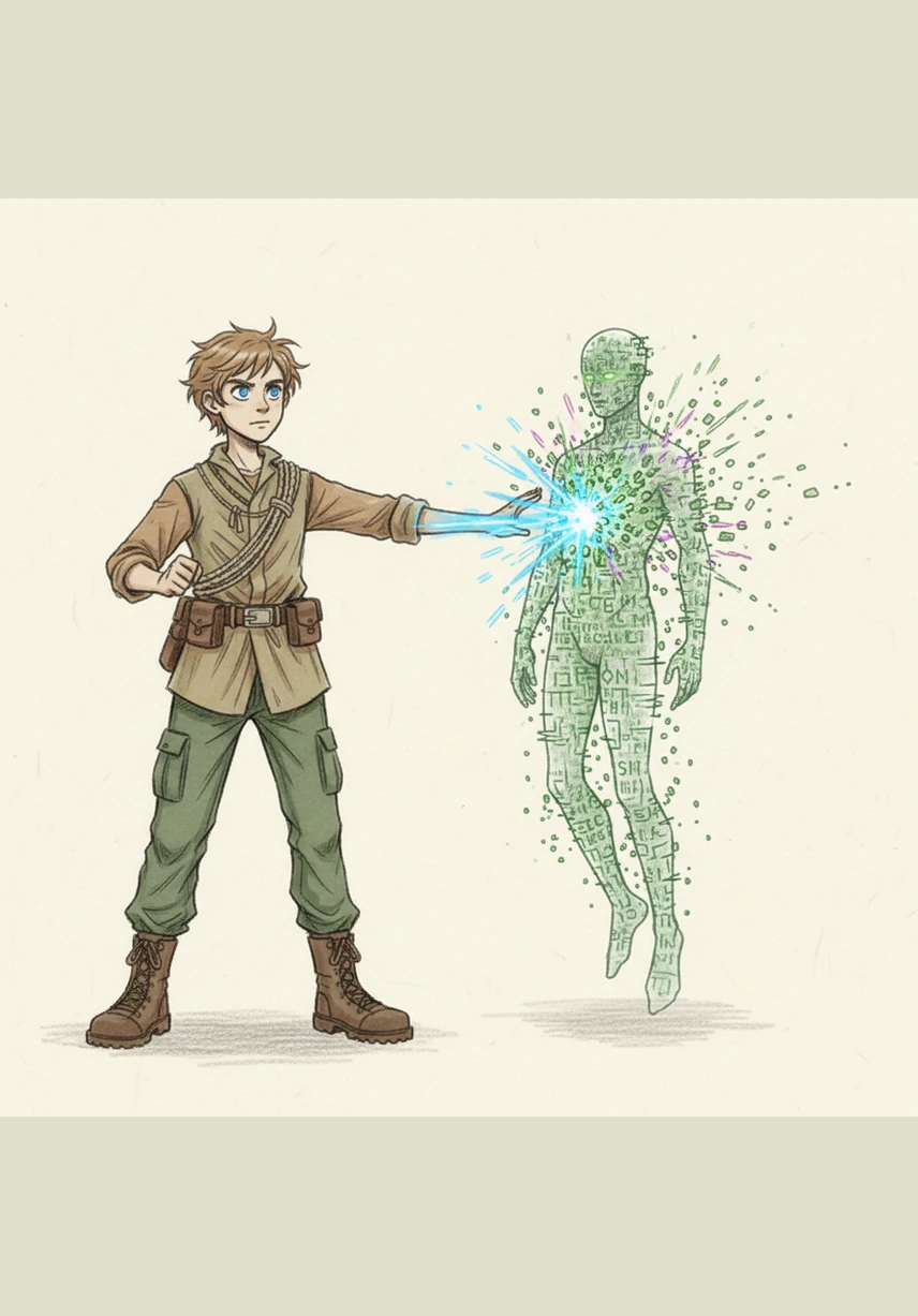 El rayo azul desintegra al Hombre Virus y restaura la humanidad en los habitantes de Asterix, quienes finalmente levantan la vista de sus dispositivos. Bili regresa a una ciudad donde las personas ahora caminan juntas por el bosque, admirando las estrellas y redescubriendo el valor de la conexión real.