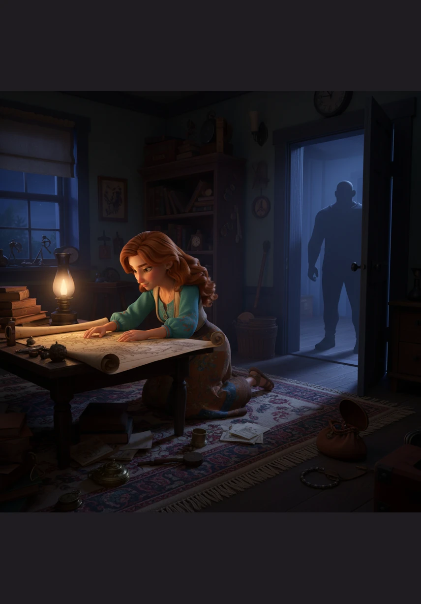 Late into the night, Sofia paints a secret portrait of Alessandro, using deep purples and earthy reds to capture his quiet intensity. Every brushstroke feels like a confession, a way to explore the magnetic pull she feels toward the man she is supposed to hate. The canvas becomes a sanctuary for her forbidden thoughts, hidden away from the prying eyes of her family.