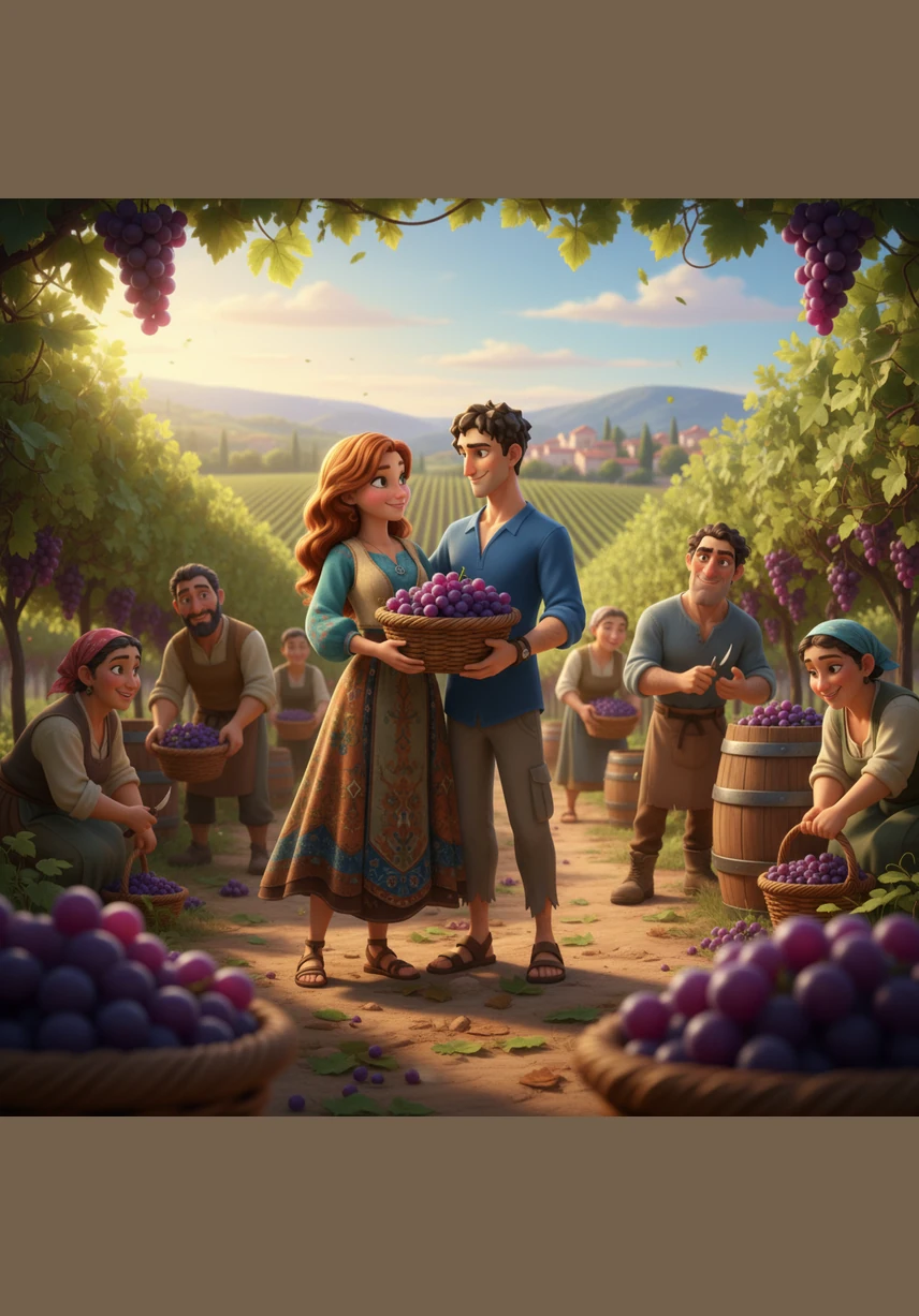 The harvest season arrives, and for the first time in generations, the two vineyards work as one to save the crop. Sofia and Alessandro stand together amidst the sun-soaked vines, their love having bloomed into something as rich and enduring as the finest vintage. As they look out over the valley, the golden light marks the beginning of a new era, where old rivalries are finally laid to rest.