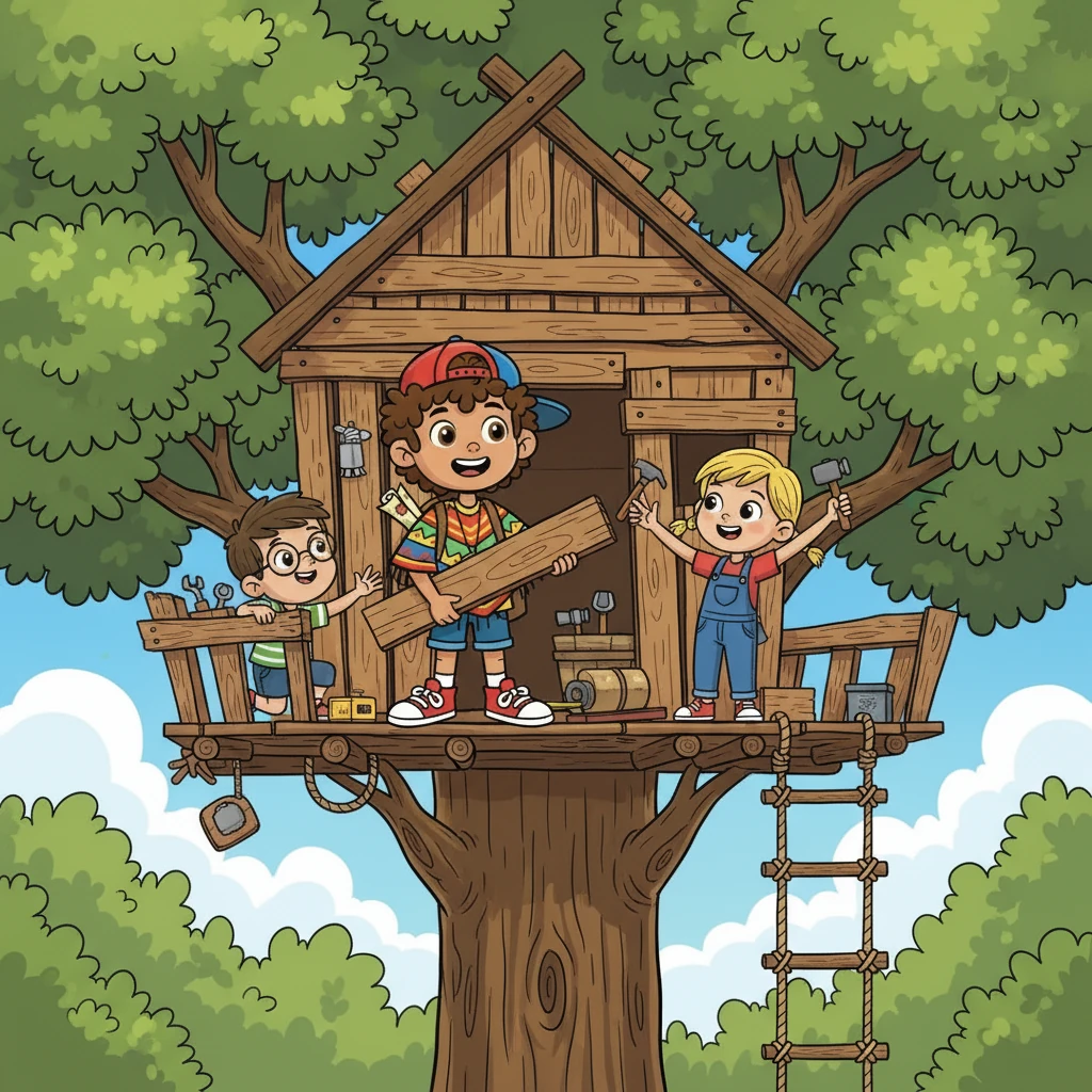 Un día, se enfrentaron a un desafío: construir una casita en el árbol. Trabajaron en equipo, adaptando las tareas a las habilidades de cada uno. La casita, aunque imperfecta, era un símbolo de su amistad.