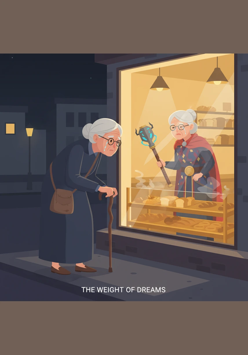 Di sebuah sudut gang yang gelap dan dingin, Bima menemukan seekor anak anjing yang kelaparan dan menggigil ketakutan. Meskipun perutnya sendiri keroncongan, ia membagi separuh roti kecilnya dan menyelimuti anjing itu dengan kain bekas miliknya sambil mengelus kepalanya lembut.