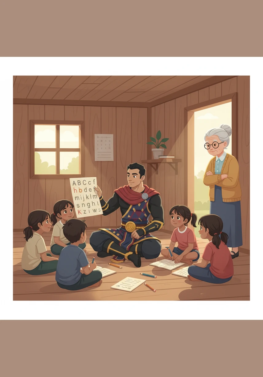 Bima mulai mengumpulkan anak-anak jalanan di lingkungannya untuk berbagi ilmu pengetahuan yang telah ia pelajari selama ini. Di sebuah gubuk sederhana yang bersih, ia mengajar mereka membaca dan menulis dengan penuh kesabaran, menanamkan harapan bahwa kemiskinan bukanlah penghalang untuk bermimpi.