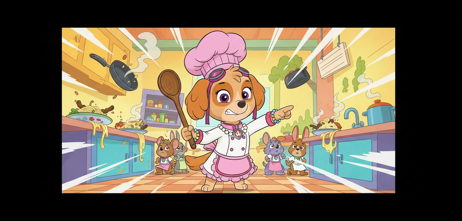 Skye, jako Magda Gessler, szykowała się do Kuchennych Rewolucji. Włożyła charakterystyczny strój i wzięła głęboki oddech. Wiedziała, że czeka ją trudne zadanie, ale była gotowa na wyzwanie.