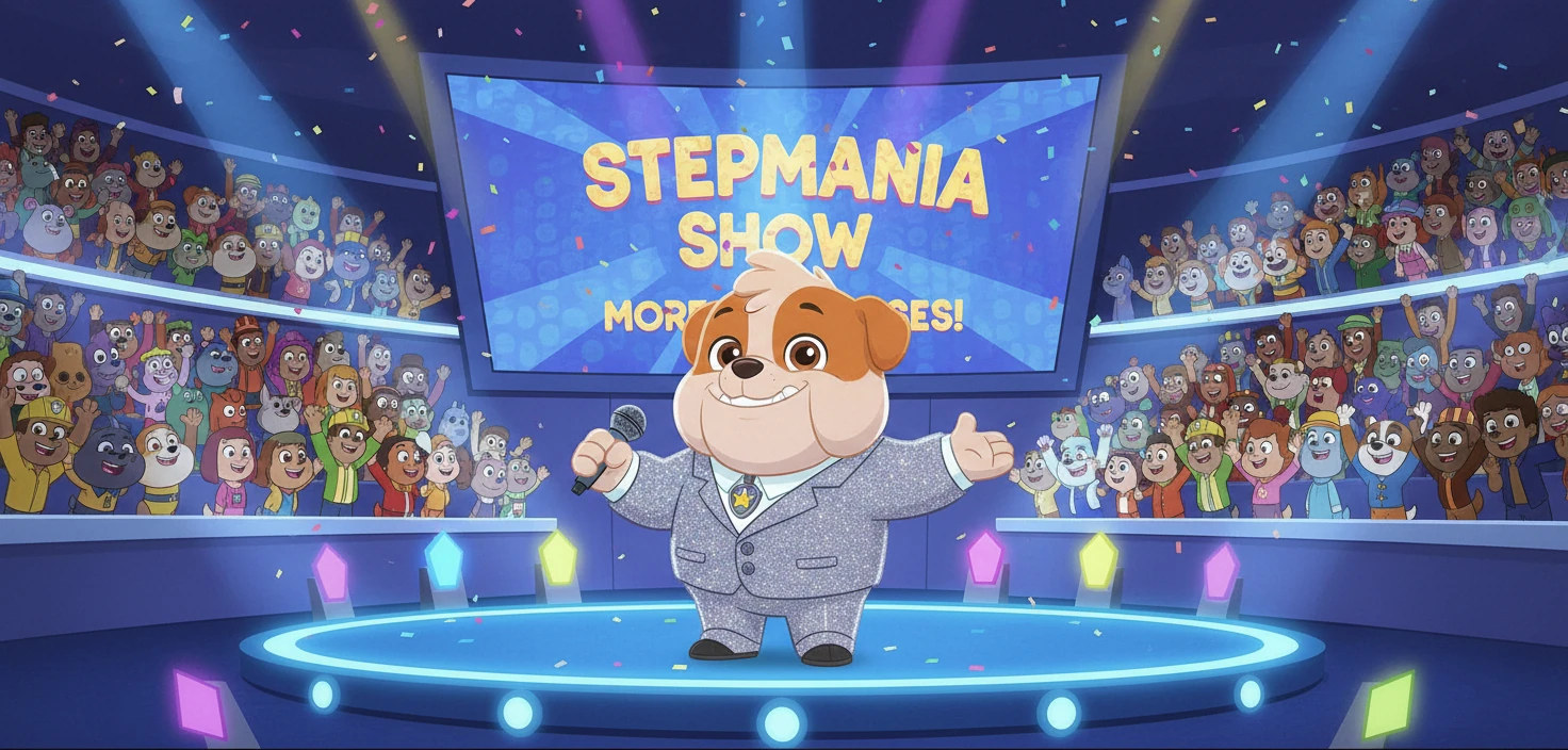 Rubble, jako Jan Pirowski, dziękował wszystkim za udział w programie Stepmania Show. Obiecał więcej niespodzianek.