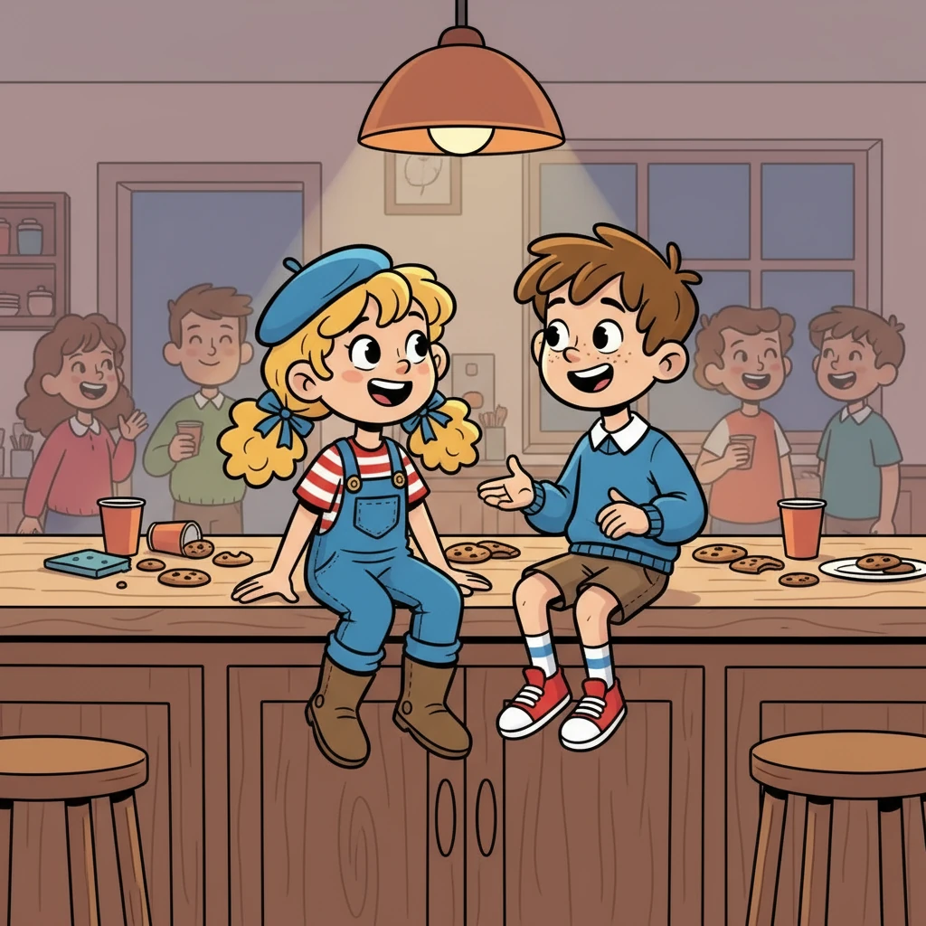 Plus tard, à une soirée à Mons, leurs chemins se croisent à nouveau. Ils passent une grande partie de la soirée, assis sur le plan de travail de la cuisine, à discuter. Les heures filent, remplies de révélations et de rires partagés.