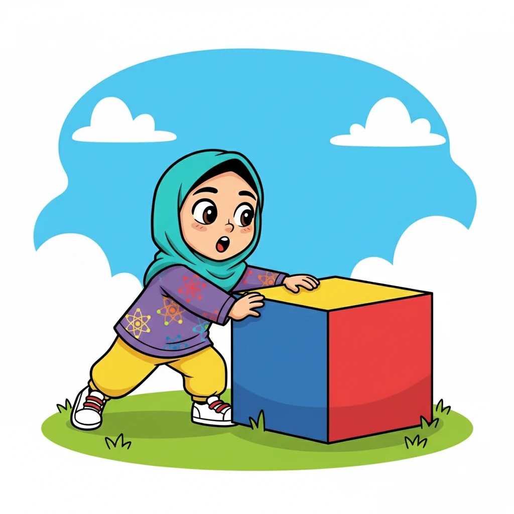 اولین ملاقات، با شخصیت جامد بود؛ یک مکعب بزرگ و خوش‌رنگ. مکعب به نازنین گفت: "من شکل ثابتی دارم و نمی‌توانم تغییر کنم!" نازنین با او بازی کرد و از سختی‌اش فهمید.