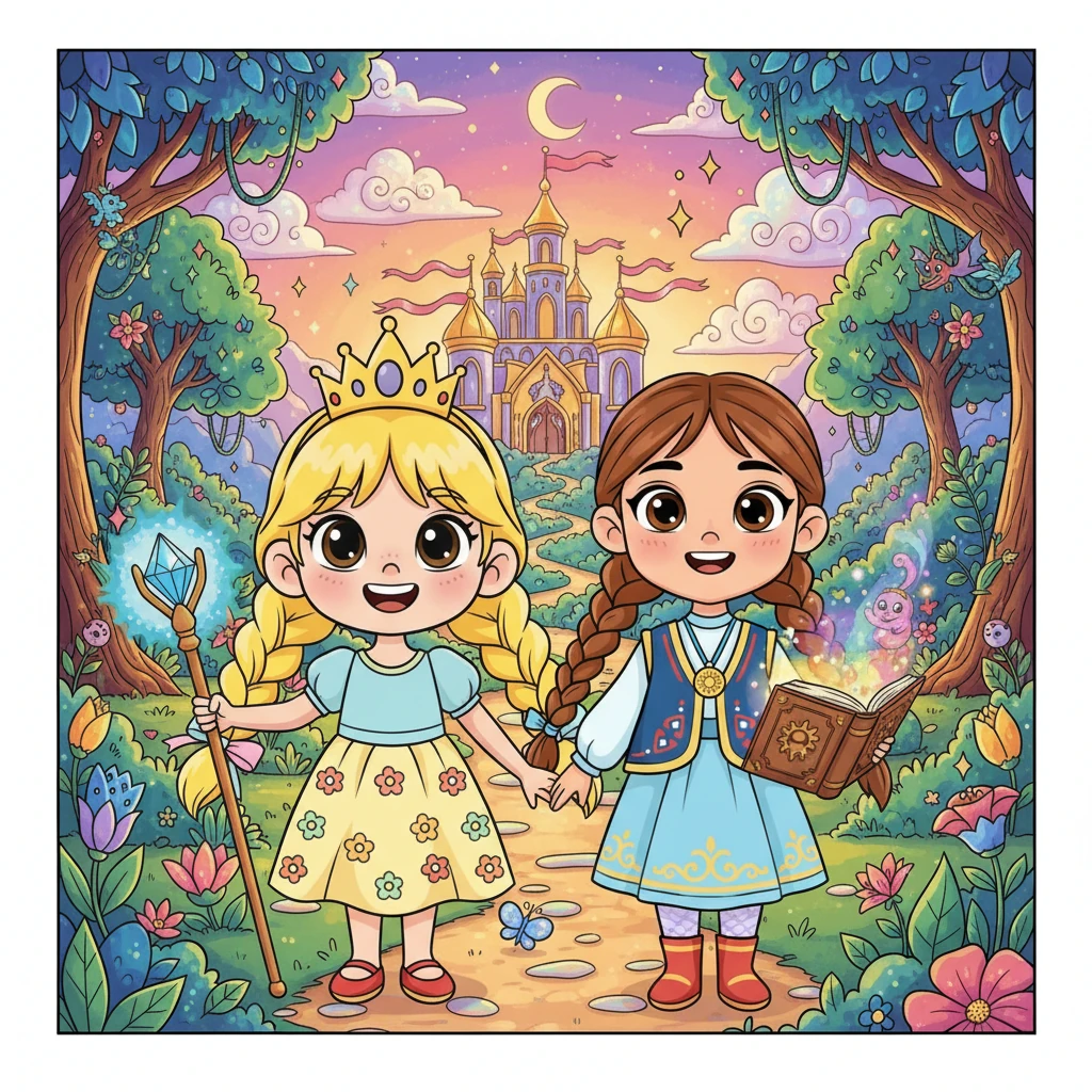 Екі Ханшайым және Сиқырлы Бақ - Fairy tales