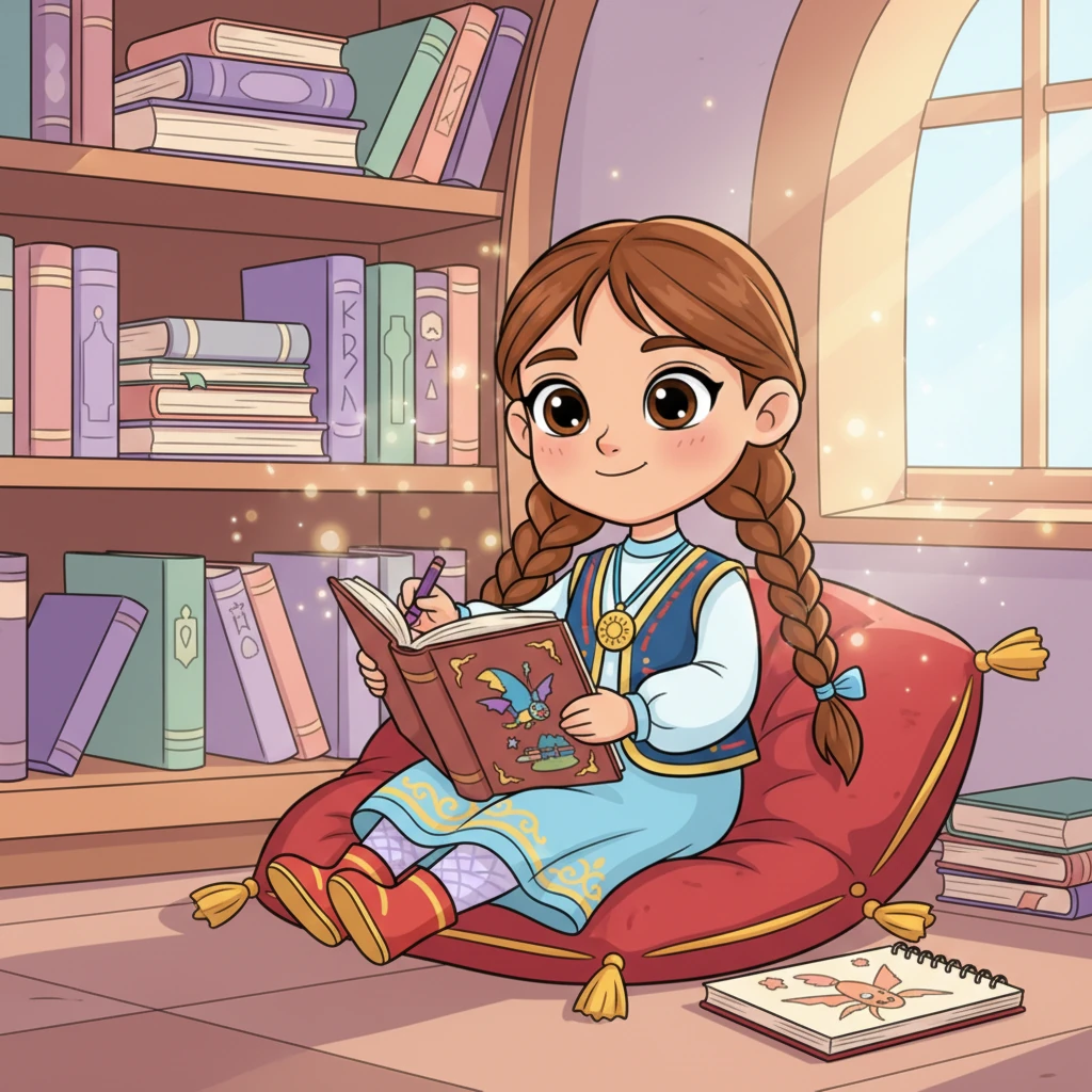 Ал оның сіңлісі, Ханшайым Нұргүл, керісінше, тыныш әрі кітап оқығанды жақсы көретін. Ол сиқырлы кітапханада сағаттап отырып, ескі кітаптарды парақтап, әдемі суреттер салуды ұнататын. Нұргүлдің айналасы әрқашан тыныштық пен жұмбаққа толы болатын.