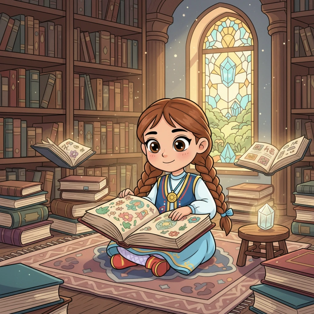 Нұргүл болса, кітапханаға қайта оралып, ескі сиқырлы кітаптарды ақтара бастады. Ол бақтың сиқыры қалай жұмыс істейтіні туралы көне аңыздарды оқып, кристаллдың маңызын түсінуге тырысты. Оның тыныш зерттеуі Айгүлдің жылдамдығына қарама-қарсы еді.