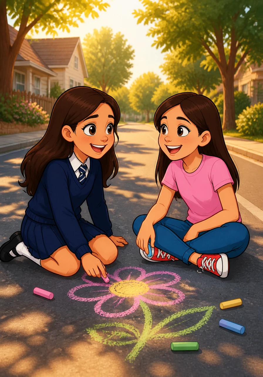 Maya and Tasha were inseparable, spending every afternoon playing on their shared street under the golden afternoon sun. They were best friends who shared every secret and laughed until their sides ached, thinking nothing could ever come between them.