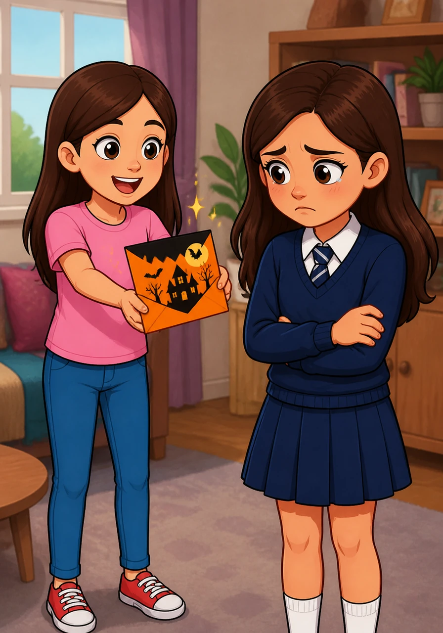 A bright invitation to a Halloween party arrived for Maya, but Tasha was left off the guest list entirely. Tasha’s face fell when she heard the news, her eyes filling with a mixture of deep sadness and growing resentment toward her former best friend.