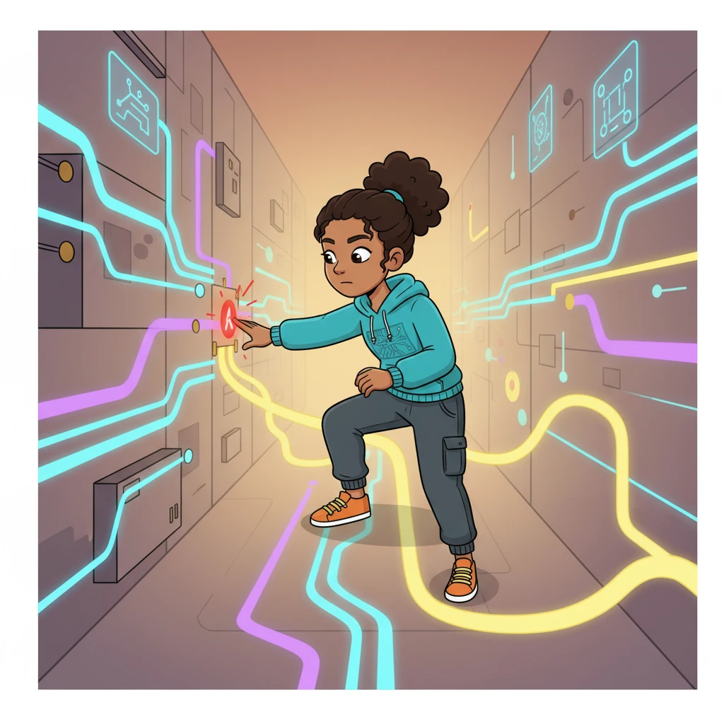 Perched vigilantly within the server's digital heart, Aura observes the data flow. She notices a subtle tremor, a tiny hiccup in the server's rhythm that no human eye would catch. A small, red alert flickers, indicating a potential performance bottleneck brewing.
