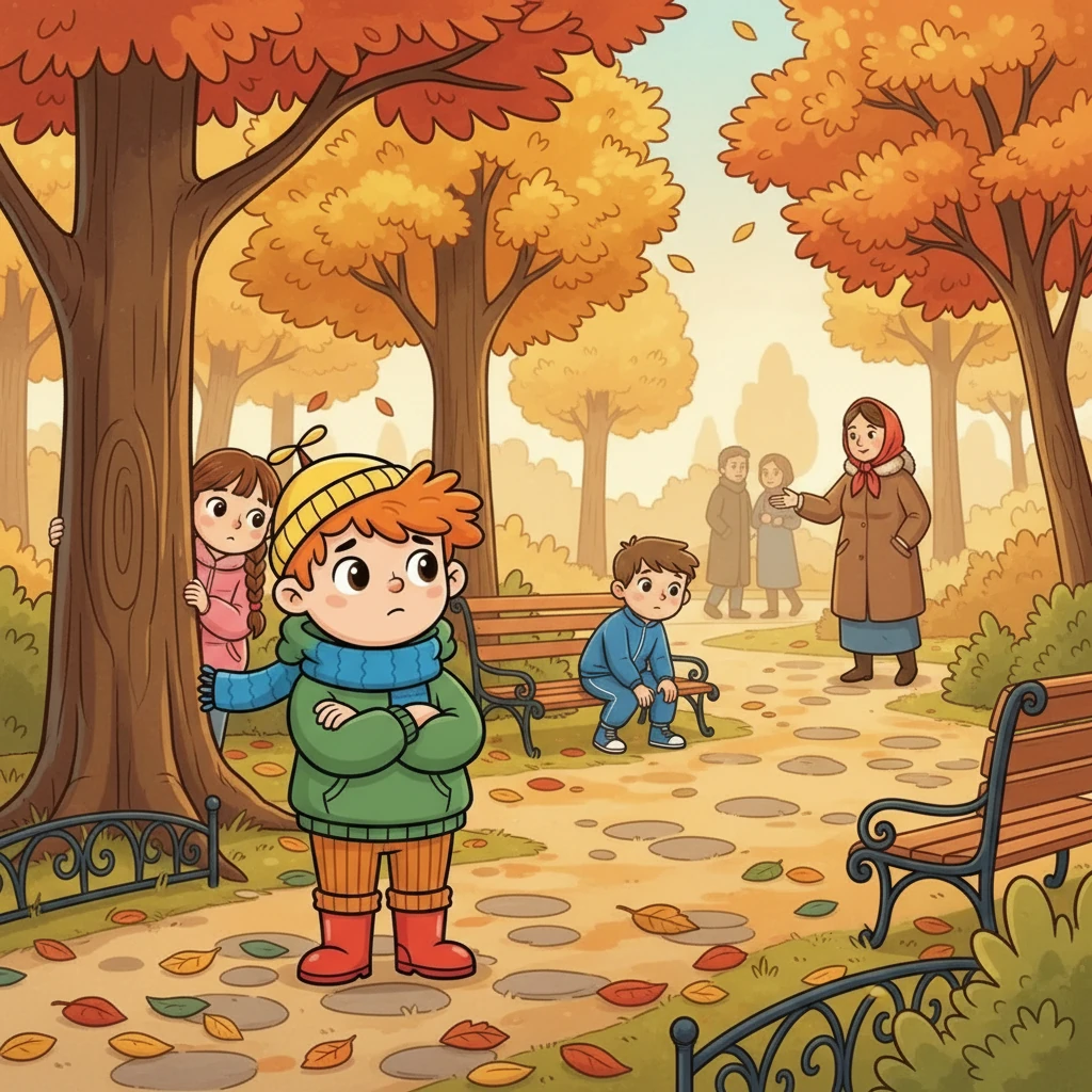 В парке Тима встретил друзей. Они играли в прятки, но мама предупредила его о незнакомцах. Тима знал, что нельзя разговаривать с незнакомыми людьми и уходить с ними.