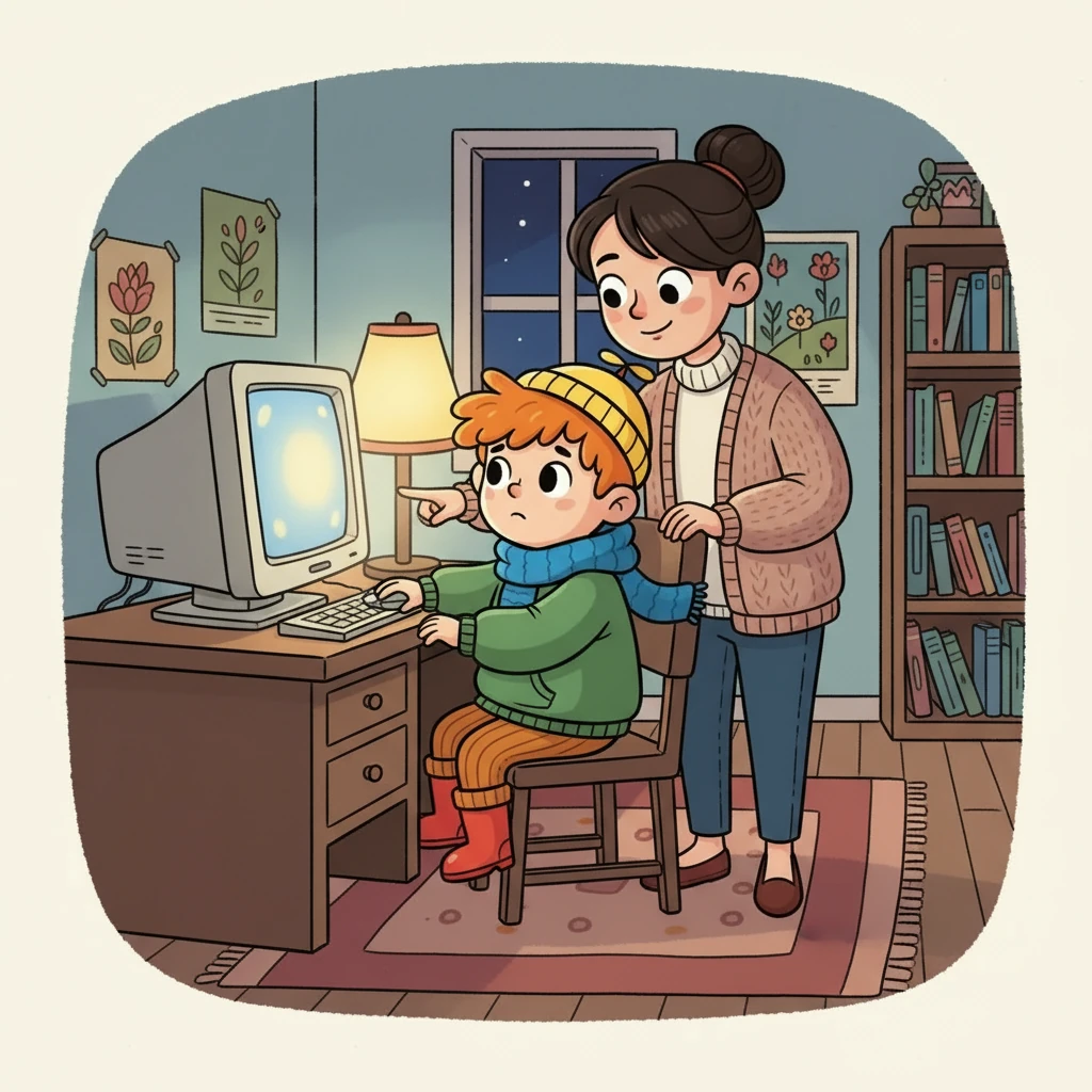 Дома Тима сел за компьютер. Он помнил, что в интернете нужно быть осторожным и не делиться личной информацией. Он пообещал маме, что всегда будет спрашивать разрешения, прежде чем заходить на новые сайты.