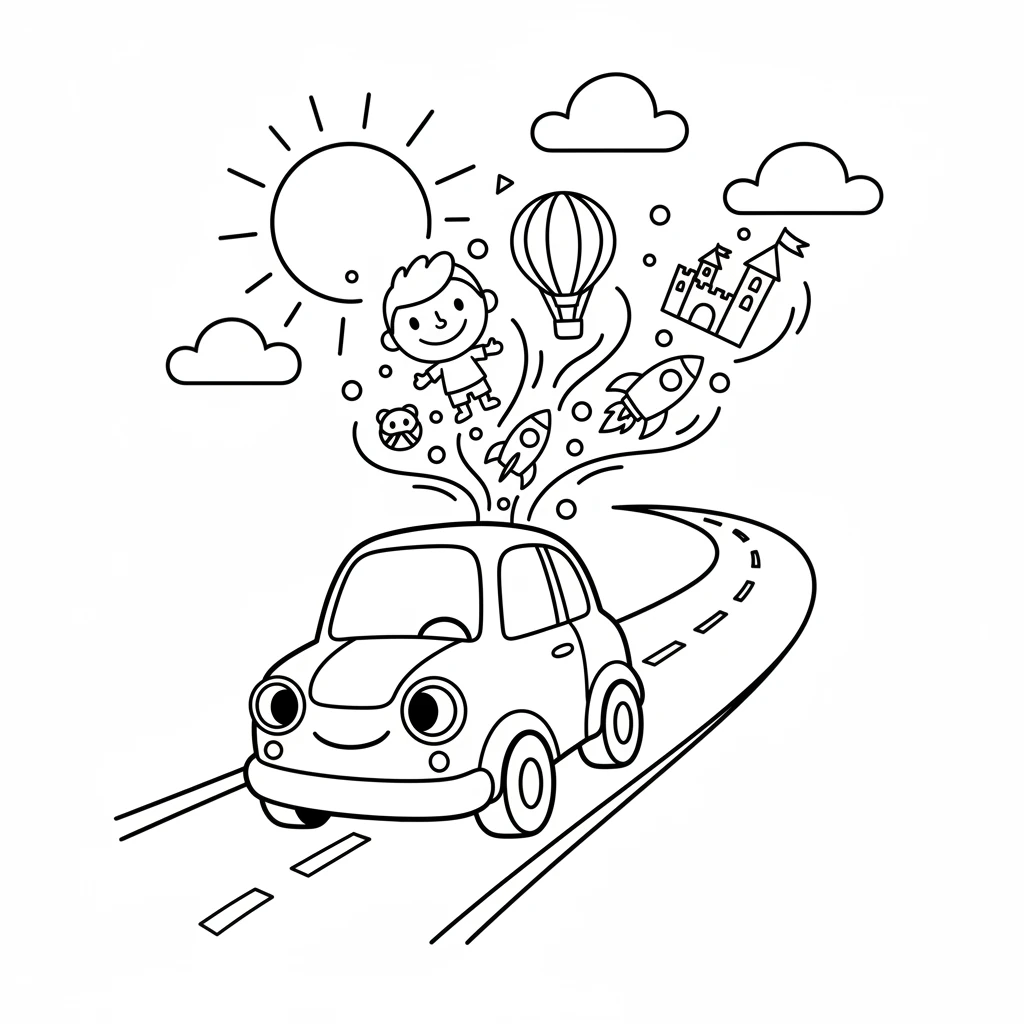 car coloring pages - 涂色本