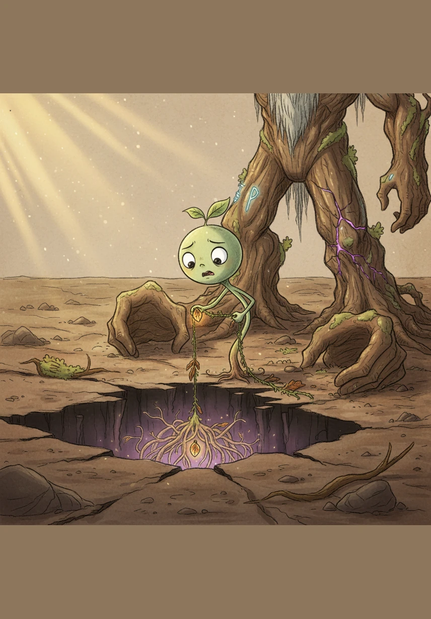 Every morning, Pip stretched his stem toward the sun until his roots felt tight, trying to grow just a little bit faster. He watched the tall grass sway above his head and sighed, feeling like he would be small forever.