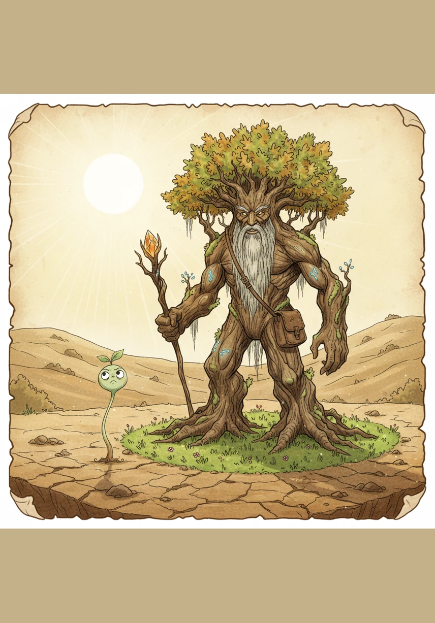 During the golden heat of summer, a bright blue butterfly landed right on Pip’s tiny branch to rest its wings. Pip realized that if he were already a giant, he might never have felt the delicate touch of such a beautiful visitor.