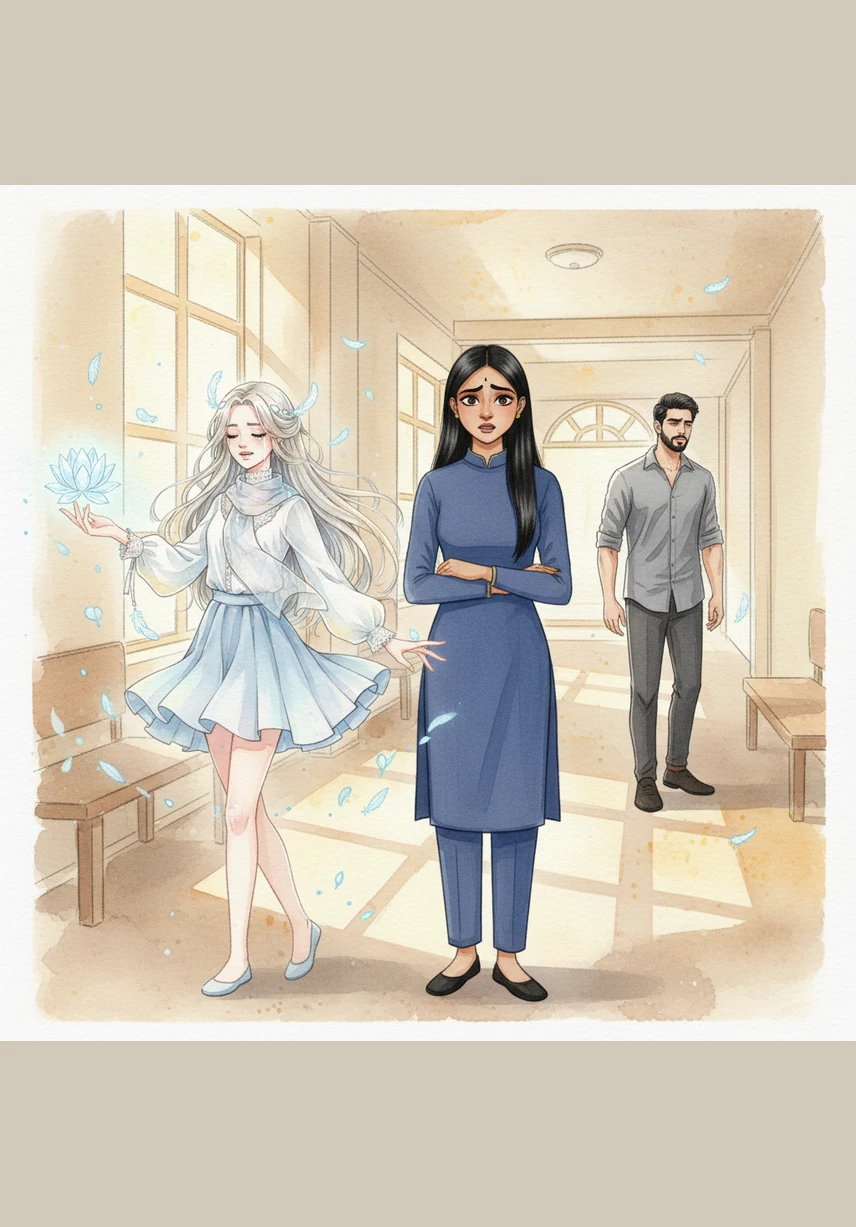 Standing in the hallway of GTB School, Harnoor’s heart stops when she sees Sheij, the angel from her nursery days. The memory of the two-inch pencil and their shared escape rushes back, filling her with a sudden, desperate hope for a reunion.